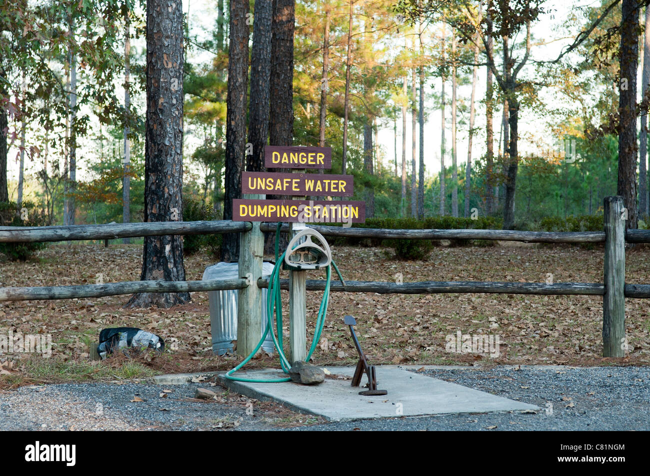 Campground Sewage Dumping Station At Karick Lake Campground In Blackwater River State Forest Just North Of Baker Florida Stock Photo Alamy