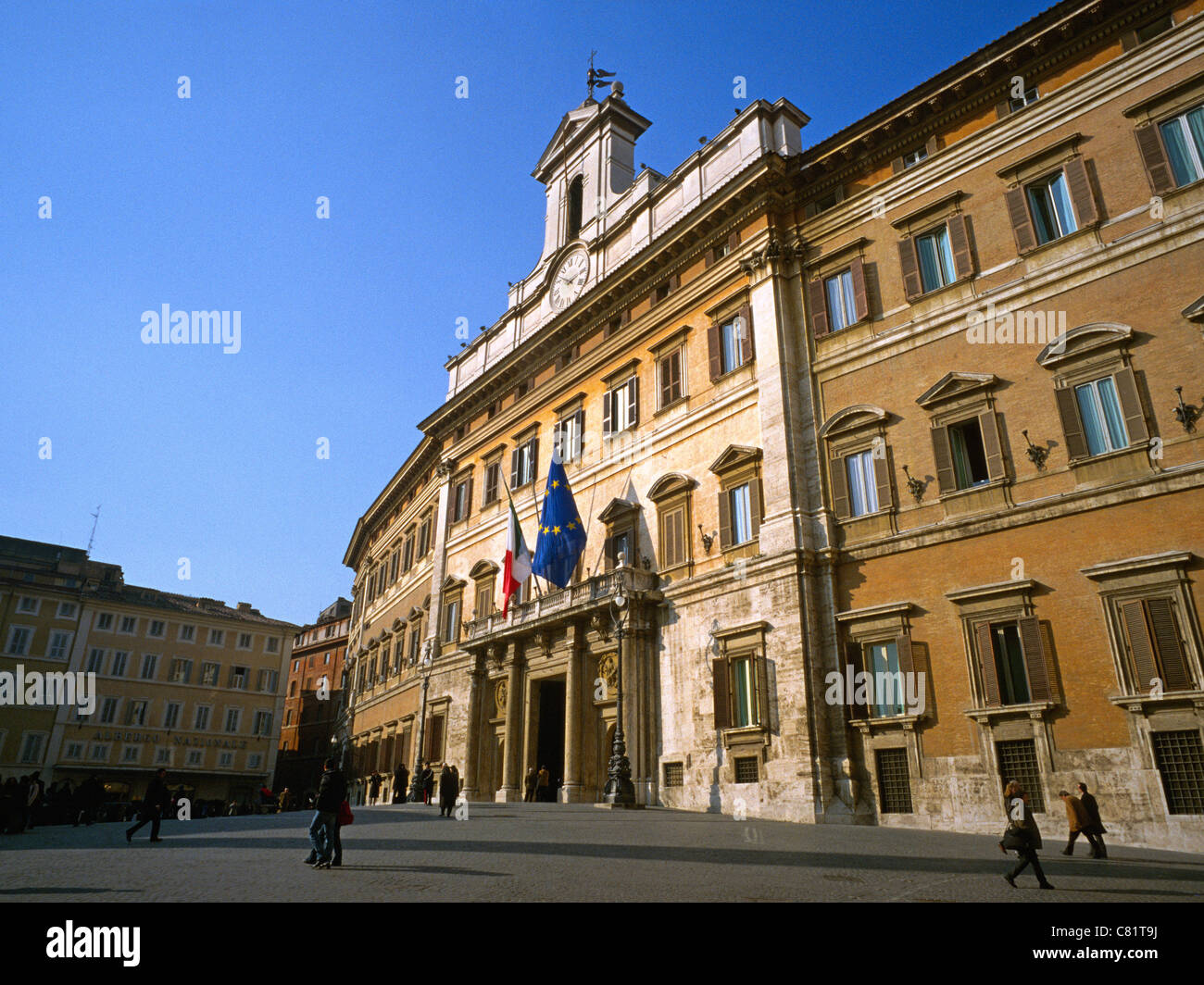 Rome, Italy. Palazzo di Montecitorio, the seat of the Italian ...