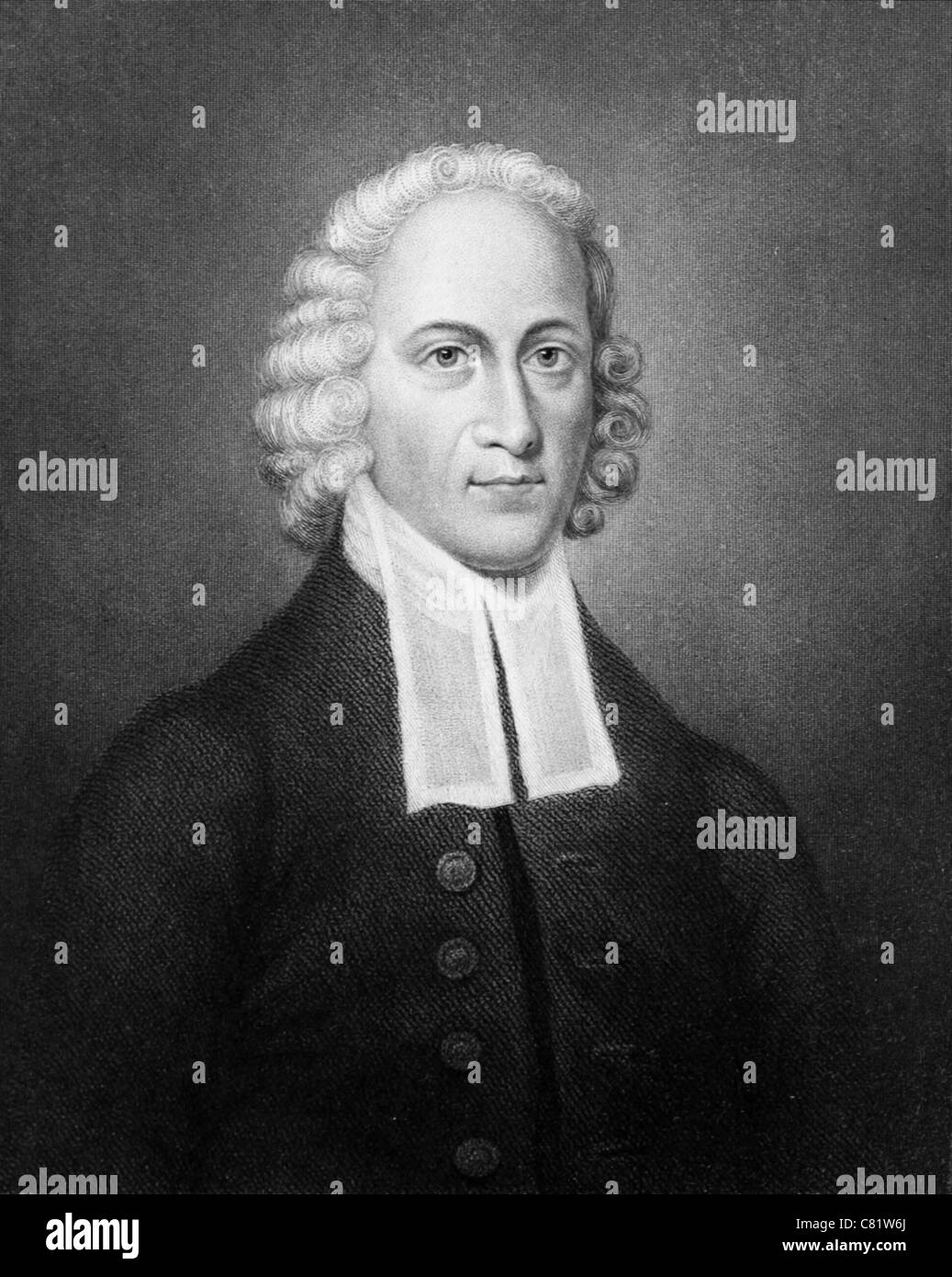 JONATHAN EDWARDS (1703-1758) American theologian and missionary Stock Photo