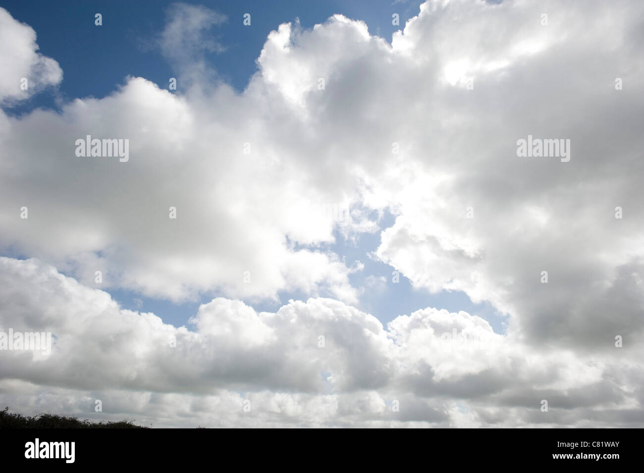 Picture by Roger Bamber : 20 August 2011 : Clouds amass over North Cornwall near Wadebridge, England, UK. Stock Photo