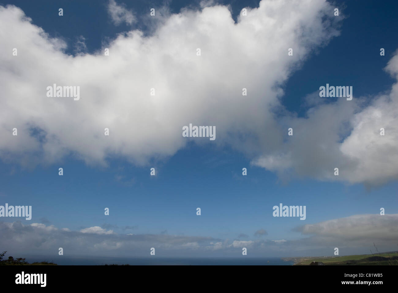 Picture by Roger Bamber : 20 August 2011 : Cloud over North Cornwall near Wadebridge, England, UK. Stock Photo