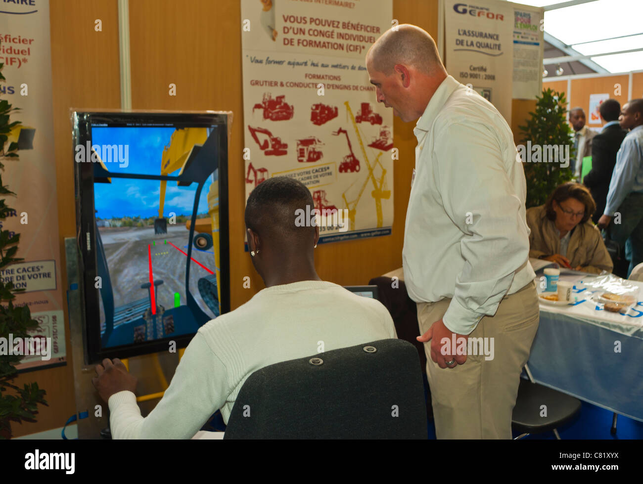 Paris, France, People at Paris Jobs Fair,Job Seekers Talking to