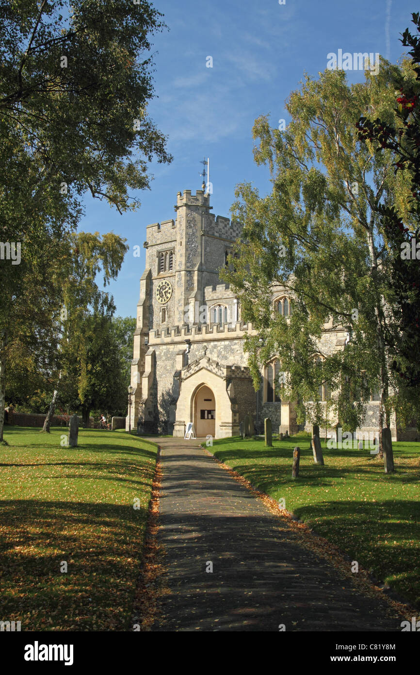 Church of St. Peter & St. Paul, Tring, Hertfordshire, England. Mother of George Washington buried here. Stock Photo