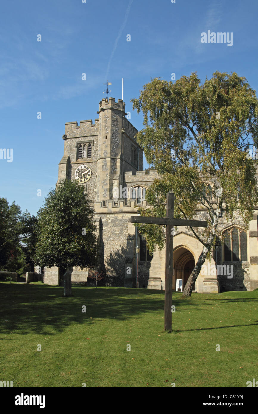 Church of St. Peter & St. Paul, Tring, Hertfordshire, England. Mother of George Washington buried here. Stock Photo