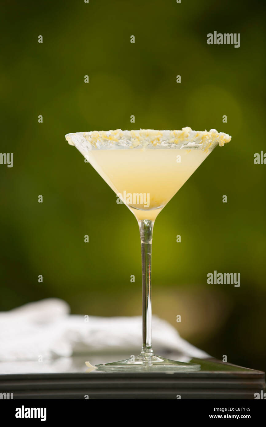 Lemon vodka martini Stock Photo Alamy