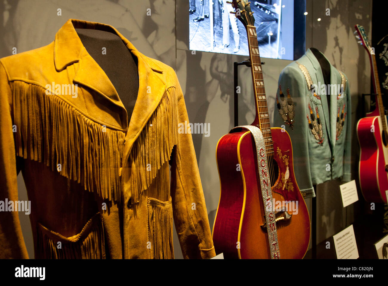 Display at the Country Music Hall of Fame, Nashville Tennessee USA Stock Photo