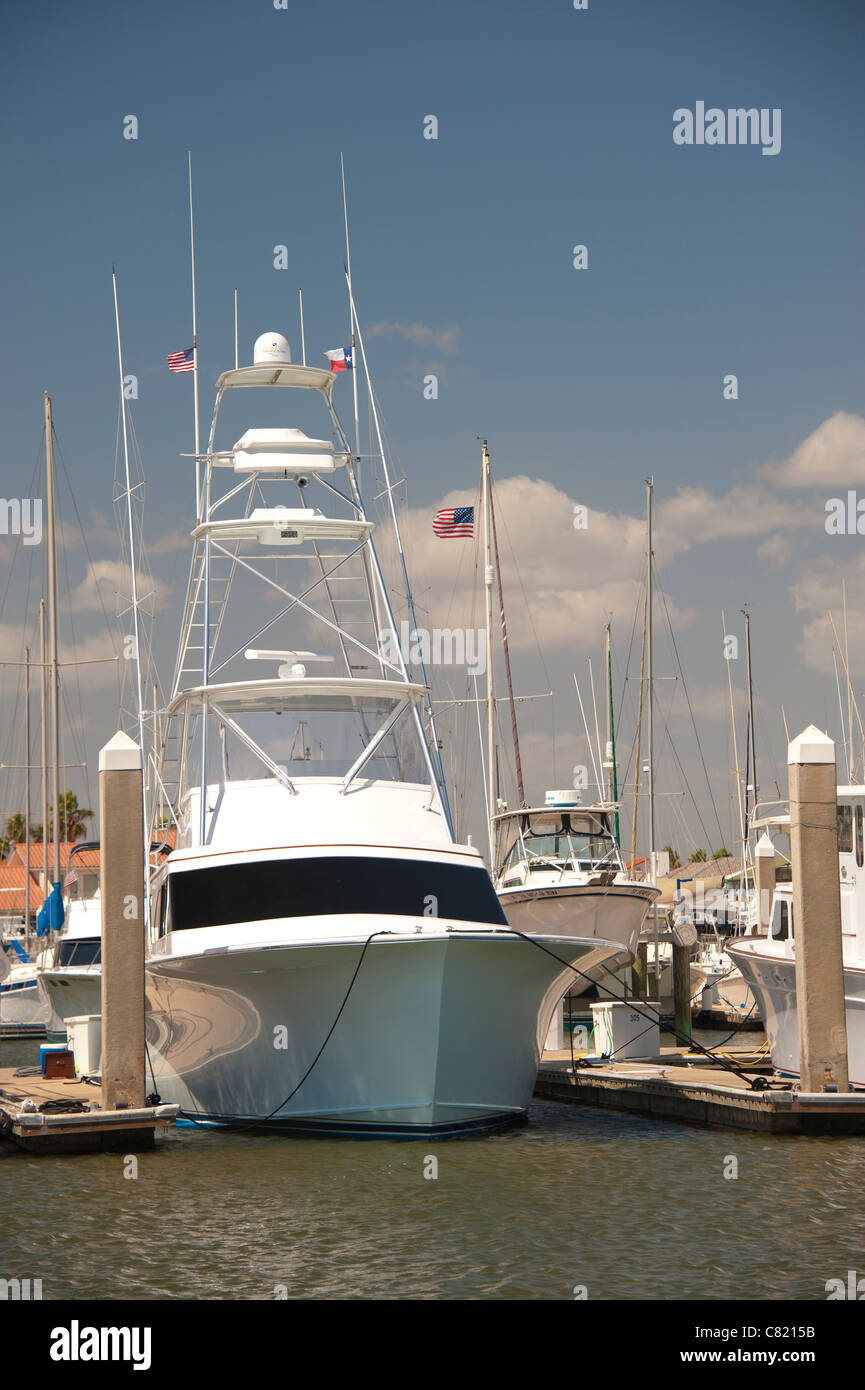 Yacht at Marina shipyard Texas Gulf Coast Stock Photo Alamy
