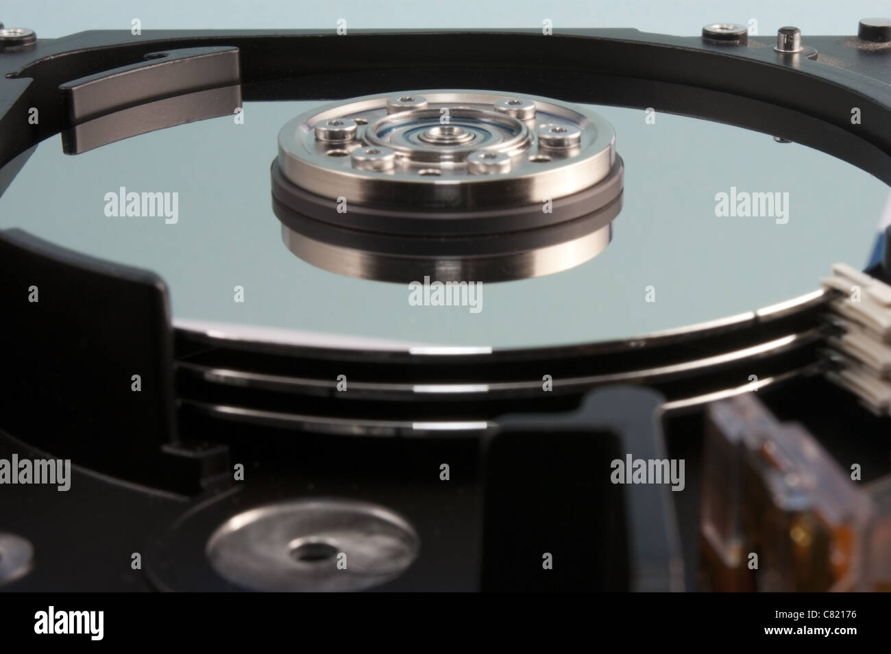 Computer hard drive platters Stock Photo Alamy