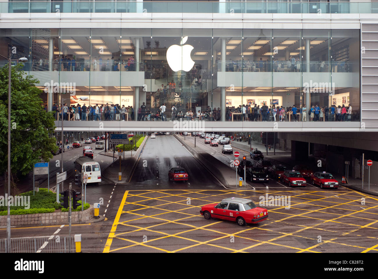 New Apple Store, Hong Kong, exterior Stock Photo Alamy