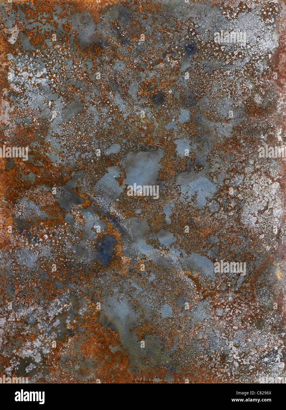 picture painted by me, named 'Corrosion'. It shows a abstrackt modified corroded and tarnished metallic surface Stock Photo