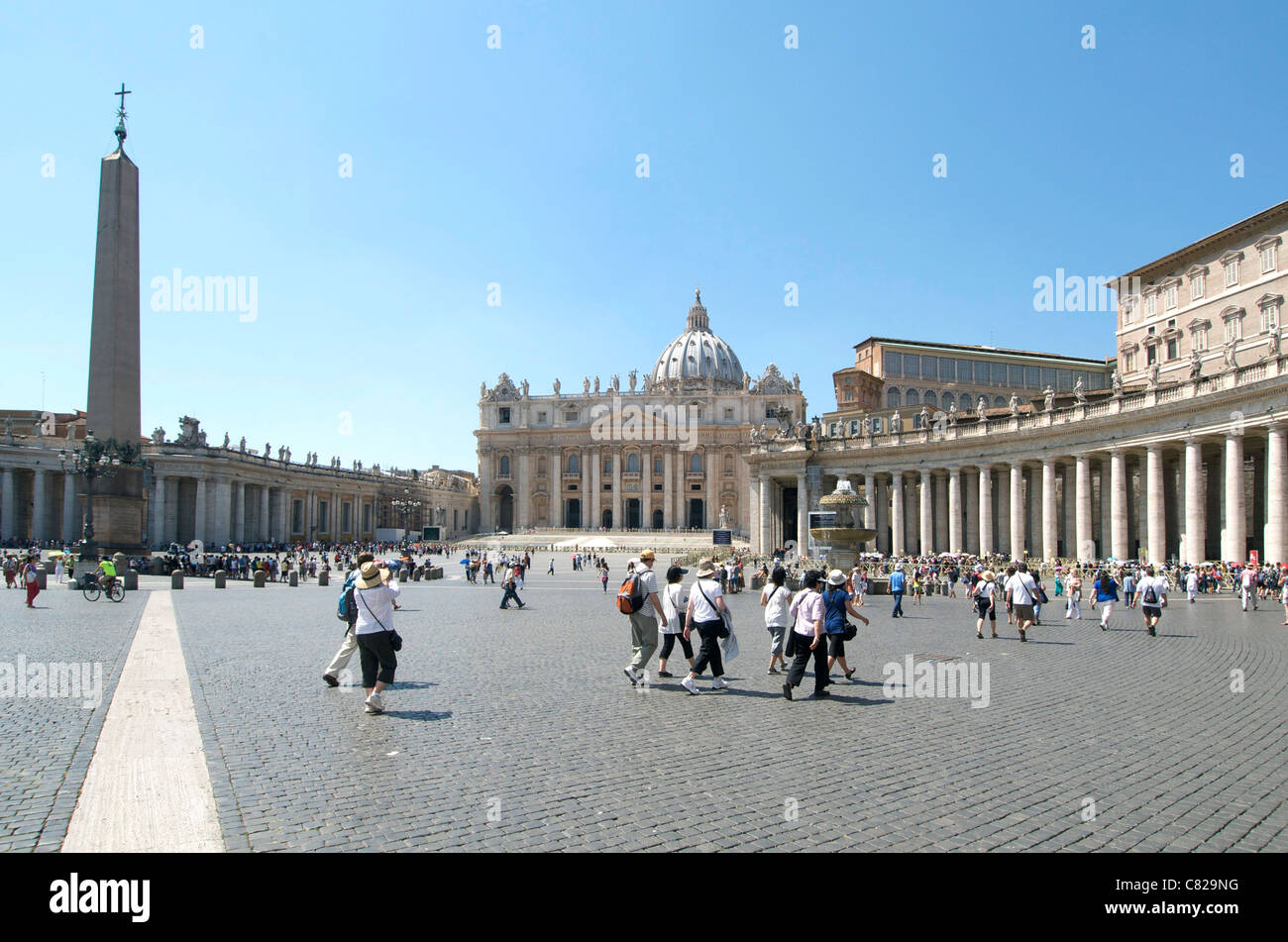 St Peter's Square, Vatican City, Rome, Italy, Europe Stock Photo