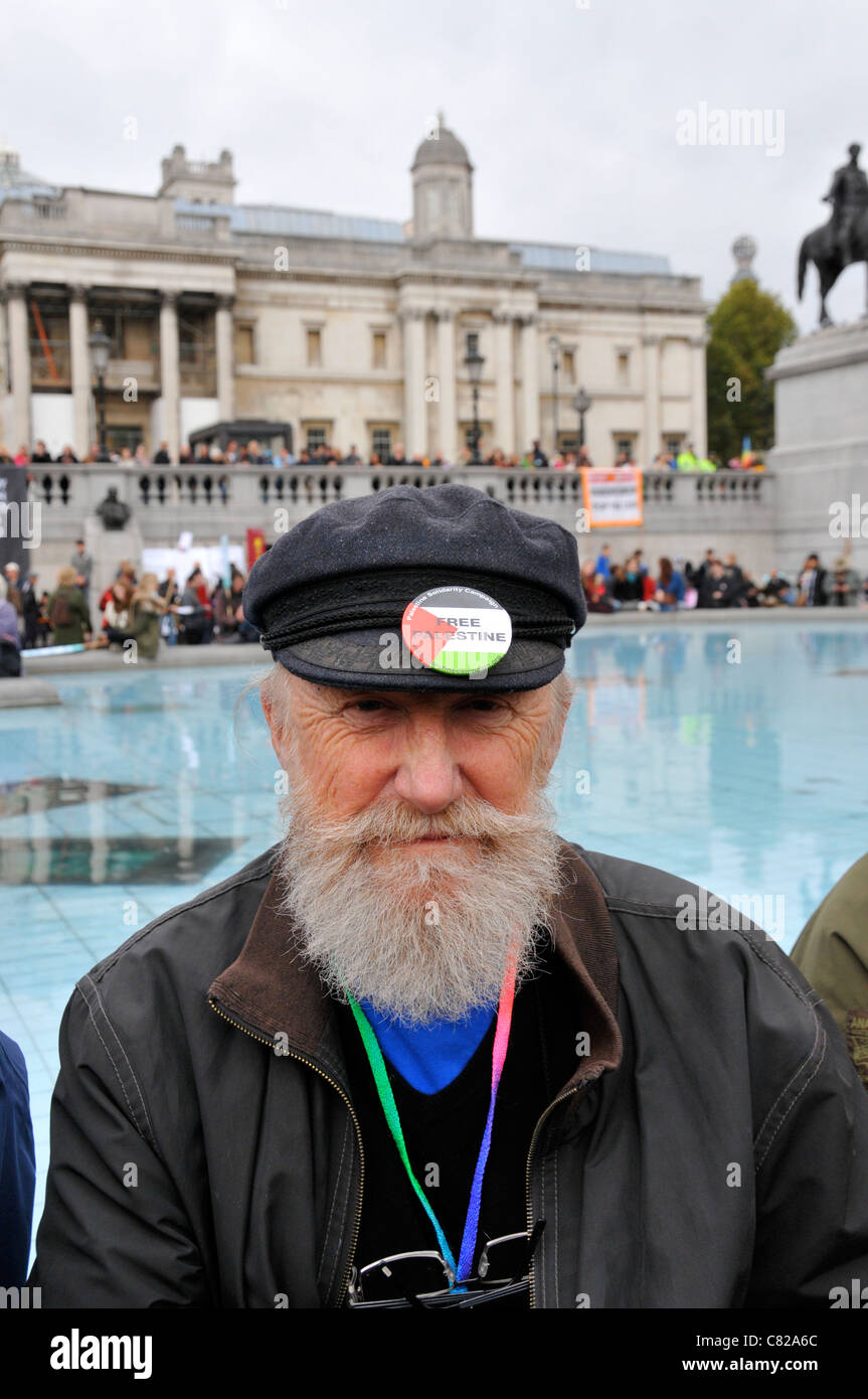 Stop the War Coalition anti war protest Trafalgar Square Saturday 8th