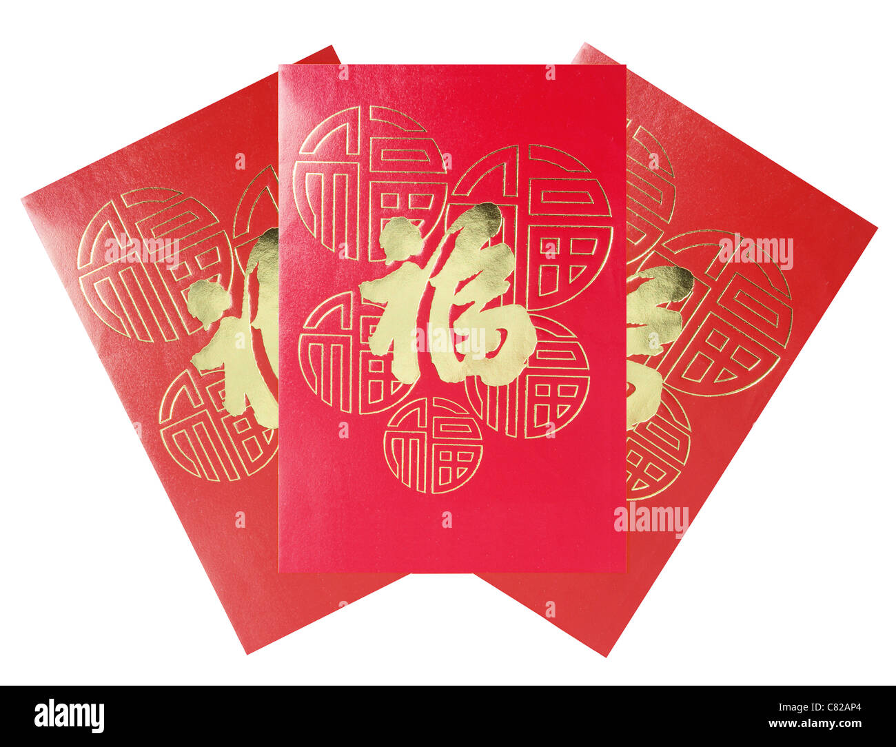 Chinese New Year Red Packets Stock Photo