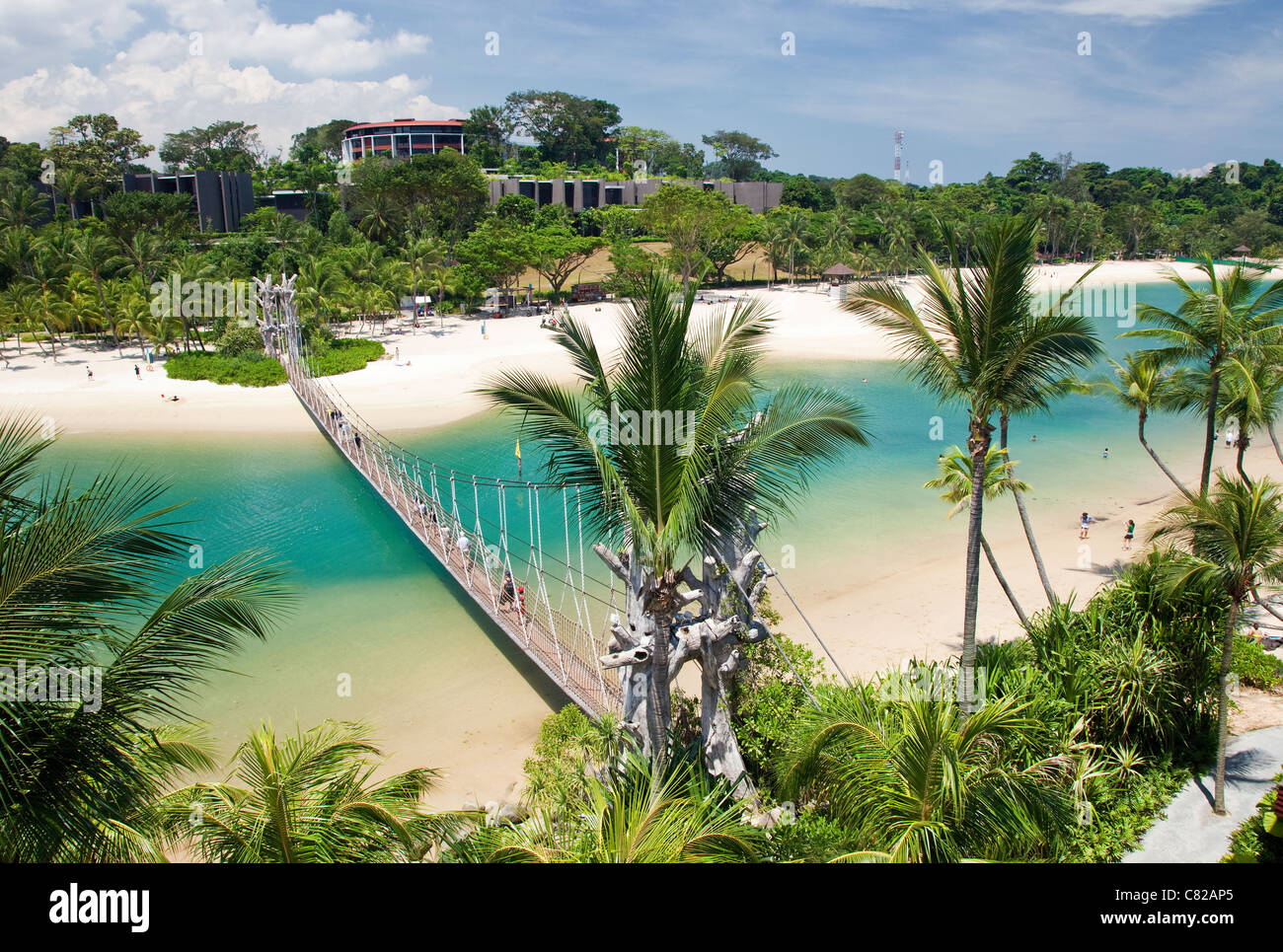 Palawan Beach on Sentosa Island, Singapore Stock Photo