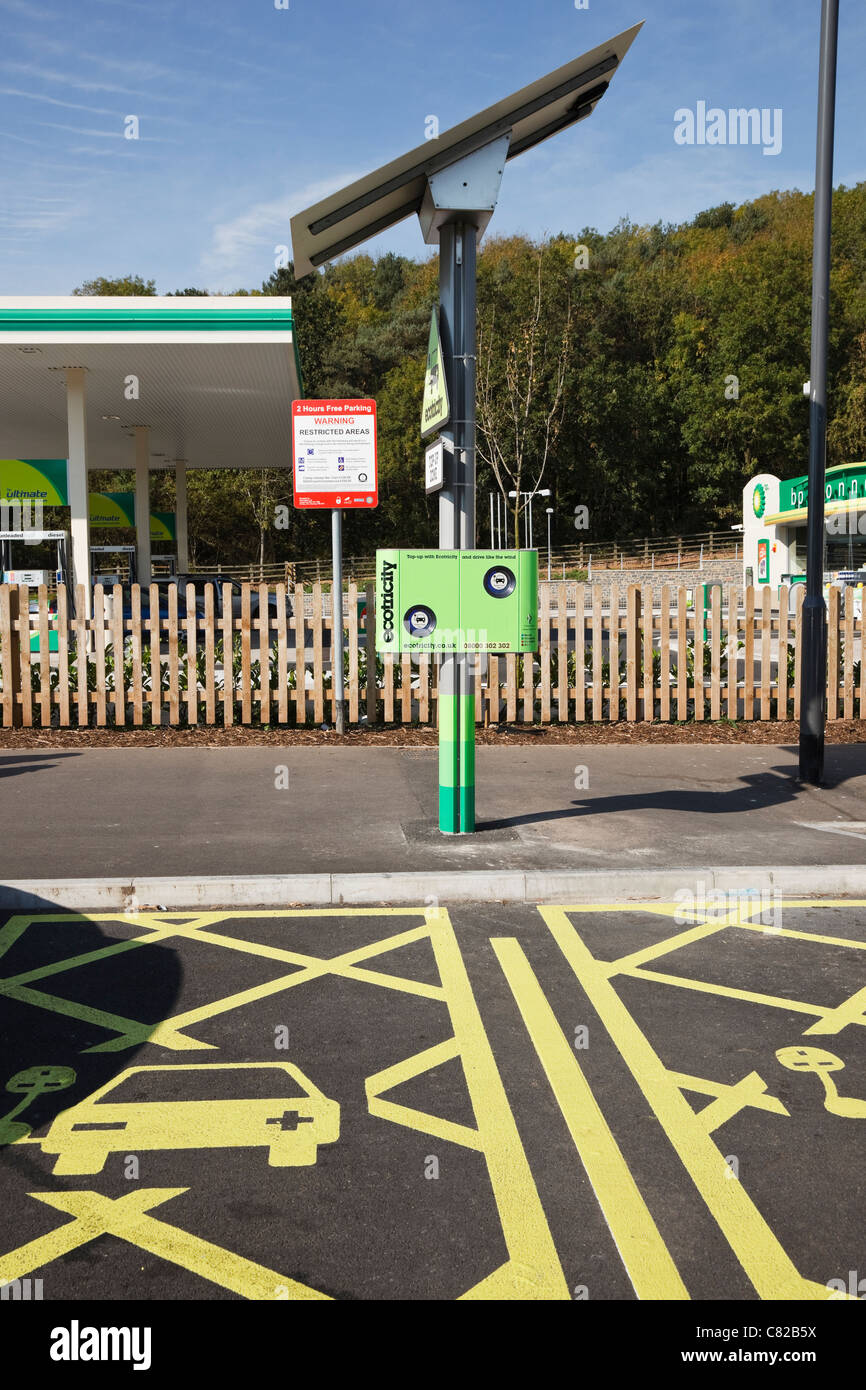 Ecotricity free solar powered electric charging points for recharging