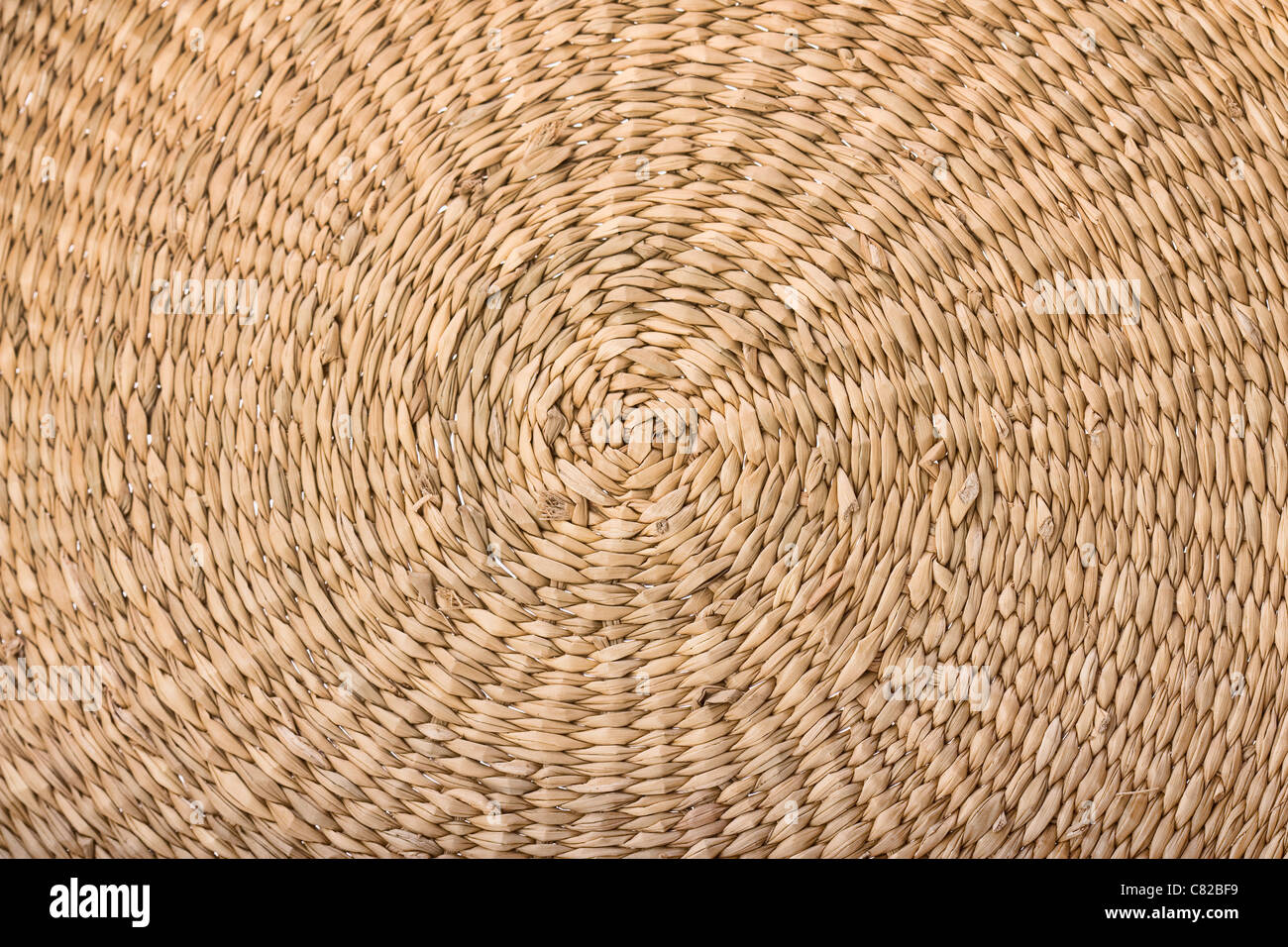 wicker basket round circle texture Stock Photo