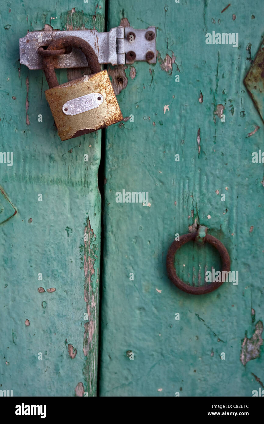 Rustic Doors and Padlocks in Gozo, Malta Stock Photo Alamy