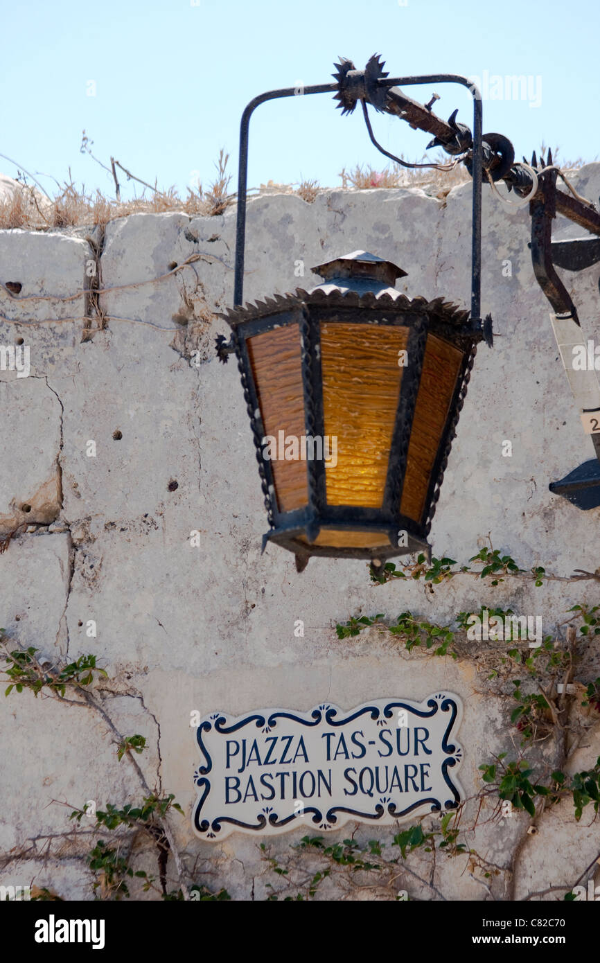 Street Lights on Bastion Square, Mdina, Malta Stock Photo Alamy