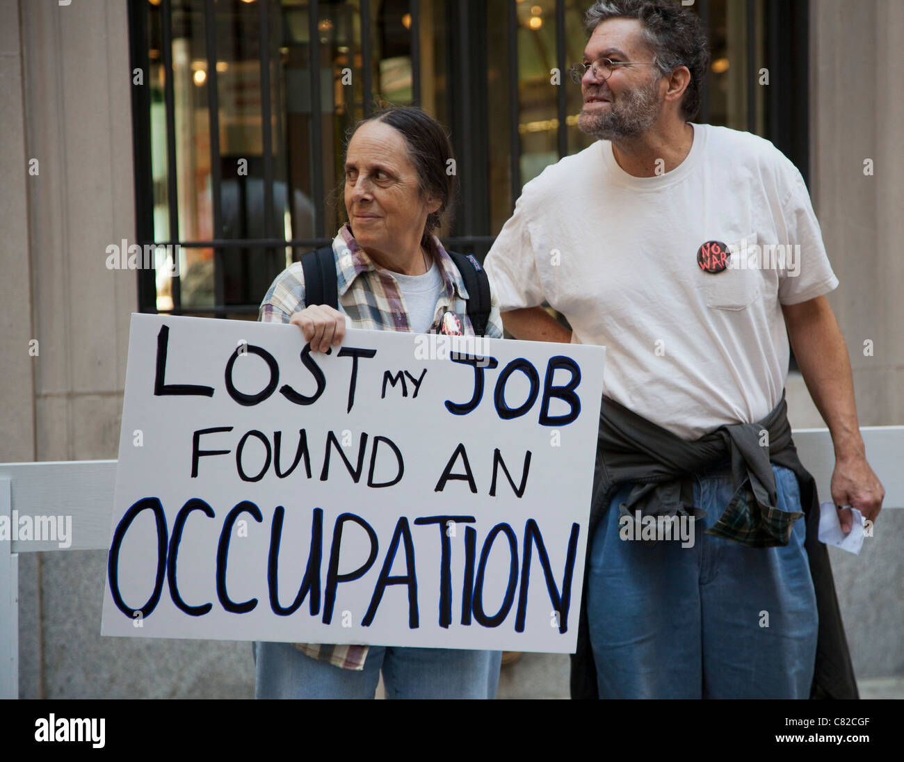 'Occupy Chicago' Protest Against Economic Inequality Stock Photo