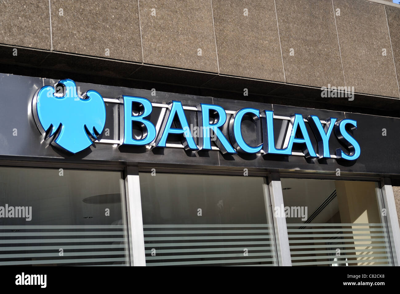 Barclays bank sign Stock Photo