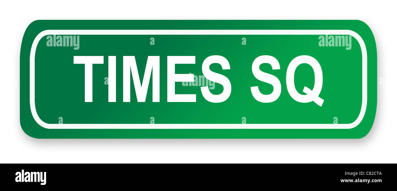 Times Square street sign, New York City, U.S.A. Stock Photo