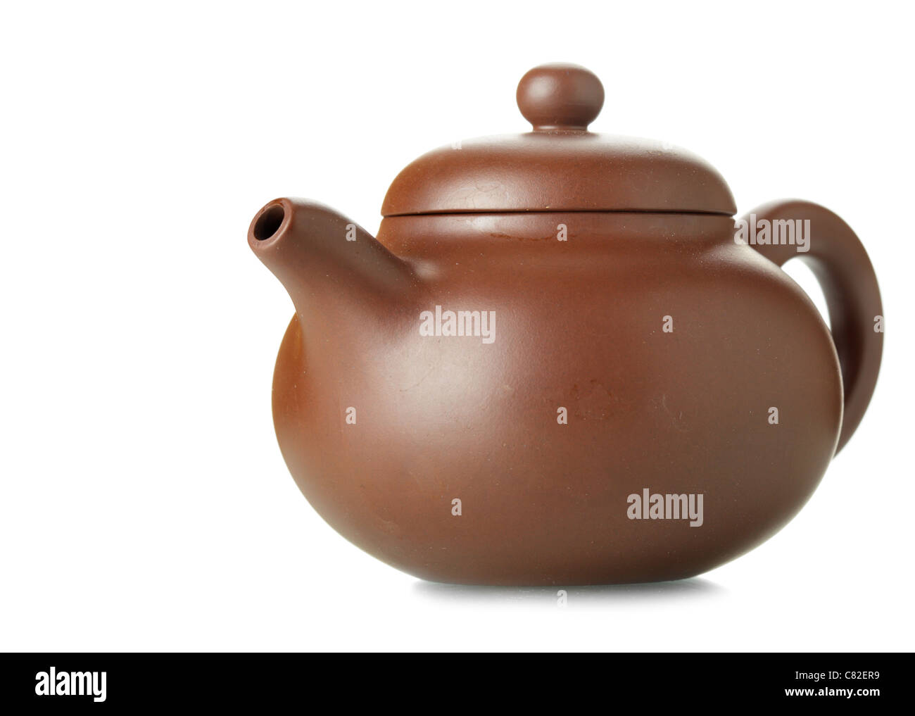 Chinese clay teapot isolated over the white background Stock Photo Alamy