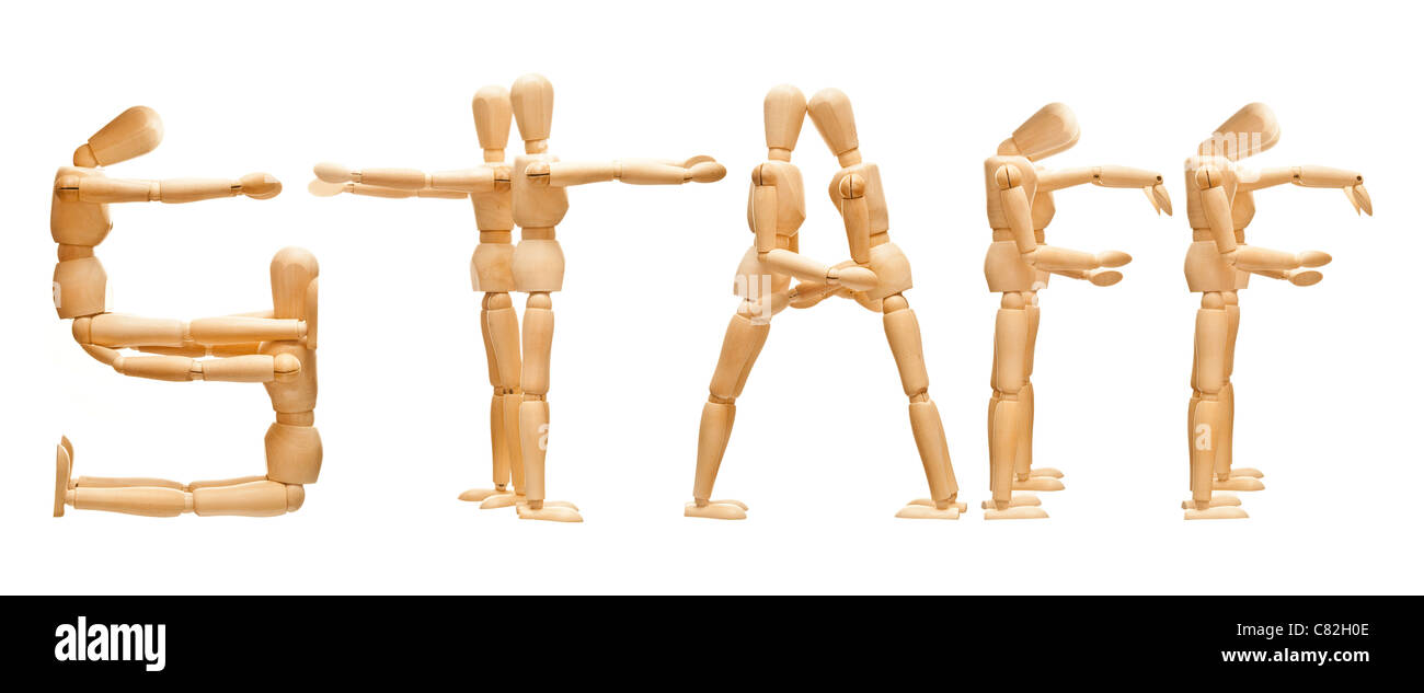 Concept of mannequin in posed word "Staff Stock Photo Alamy