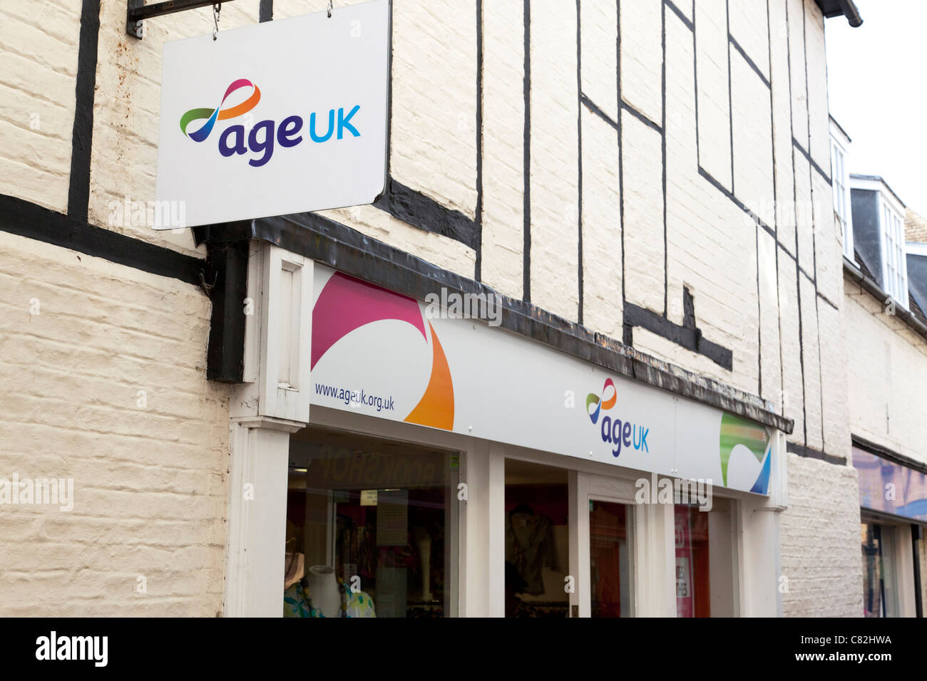 Age UK charity shop Stock Photo