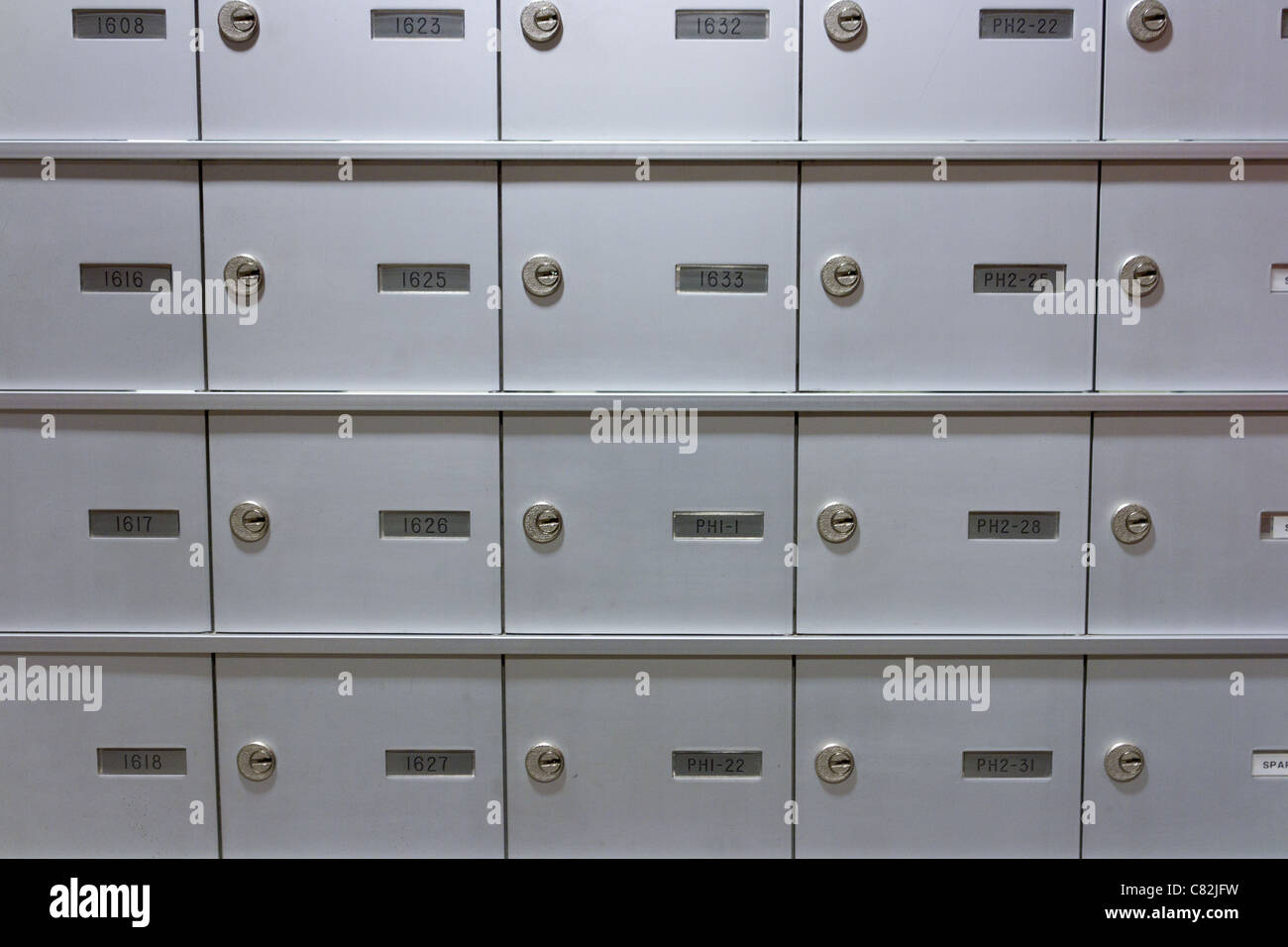 condo mailbox mailboxes metal security steel Stock Photo Alamy