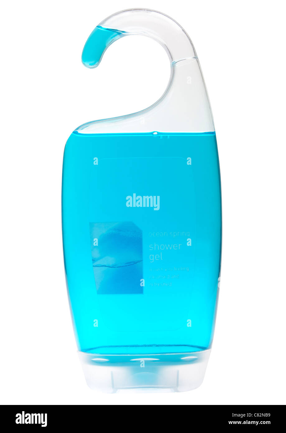 Bottle of shower gel on white background Stock Photo Alamy