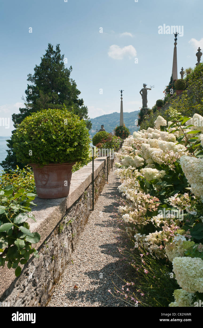 Gardens on Isola Bella, Borromean Islands, Lake Maggiore, Italy Stock