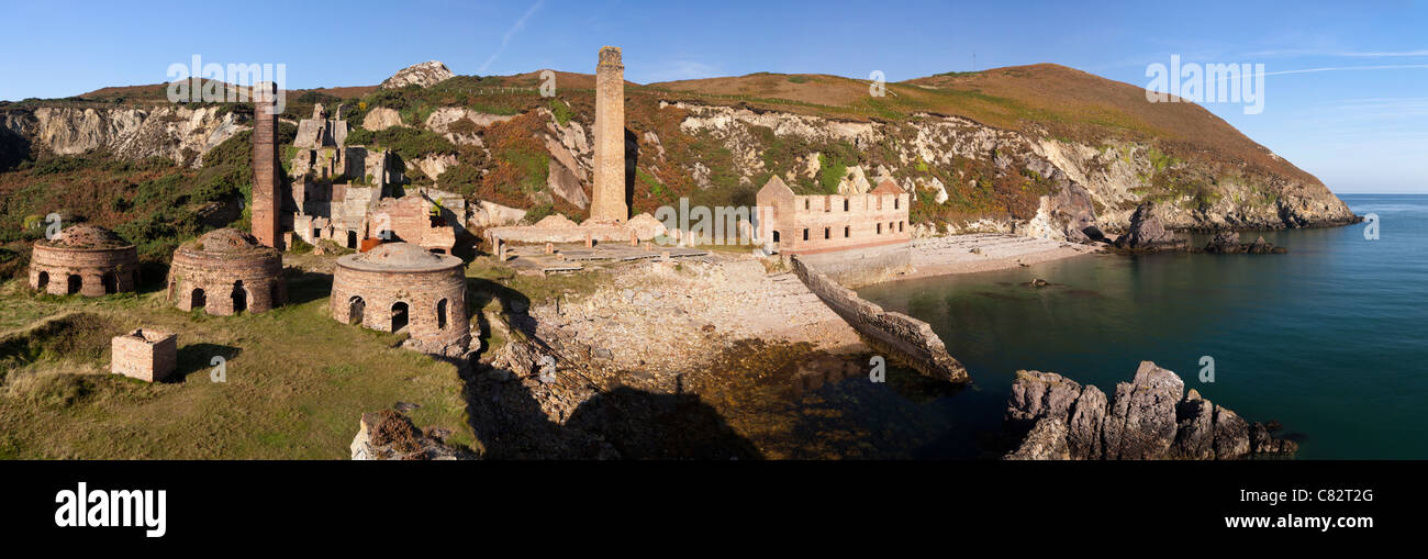 Porthwen brickworks Stitched Panoramic. Stock Photo