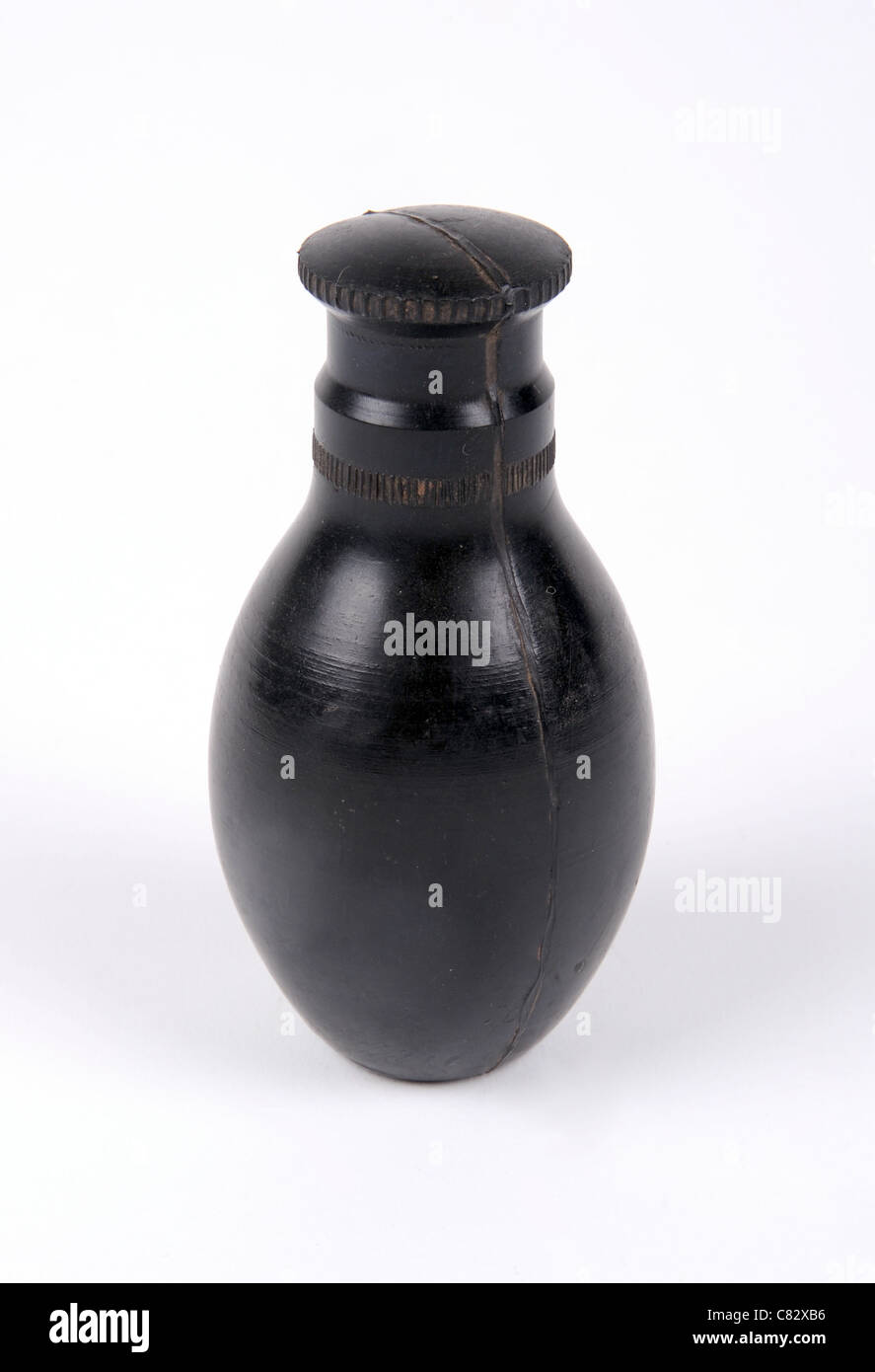 Yugoslavian rubber training grenade. It has the same weight as a live grenade without the danger of an explosive charge, Stock Photo
