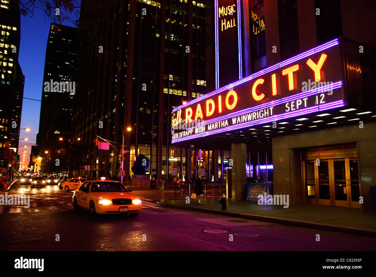 The Radio City Hall Building of Rockefeller Center in Midtown Manhattan (New York) City). Stock Photo