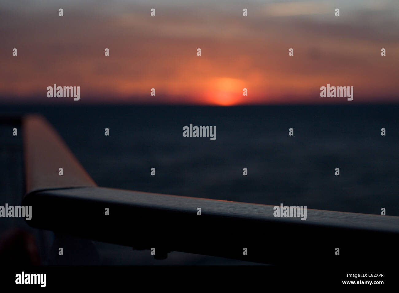 Abstract Sunset from a Cruise Ship Stock Photo - Alamy
