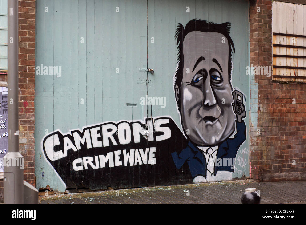 David Cameron Graffiti in Liverpool, UK Stock Photo