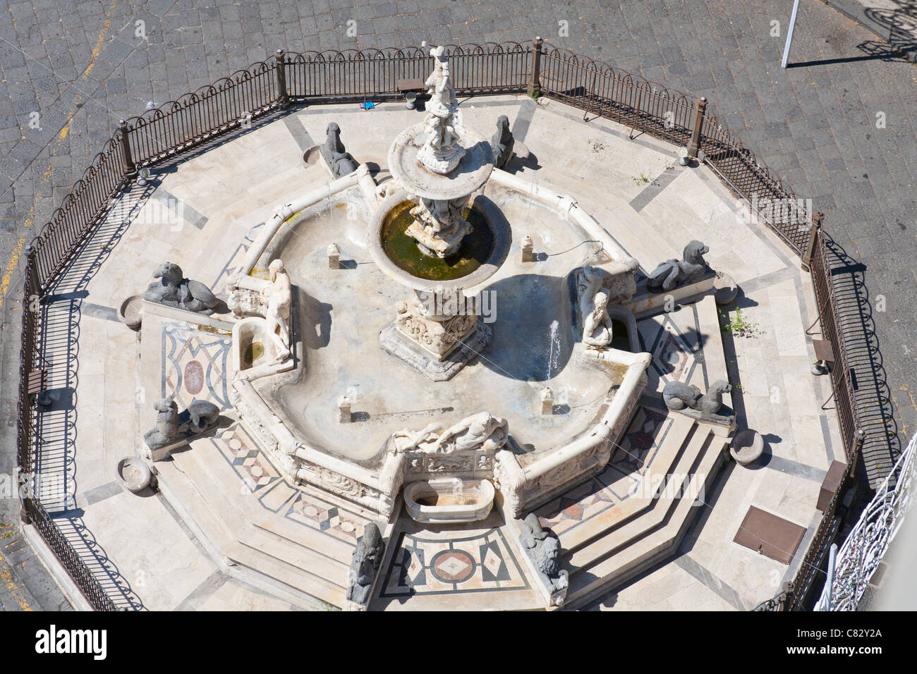 Orion Fountain, Piazza Del Duomo, Messina, Sicily, Italy Stock Photo