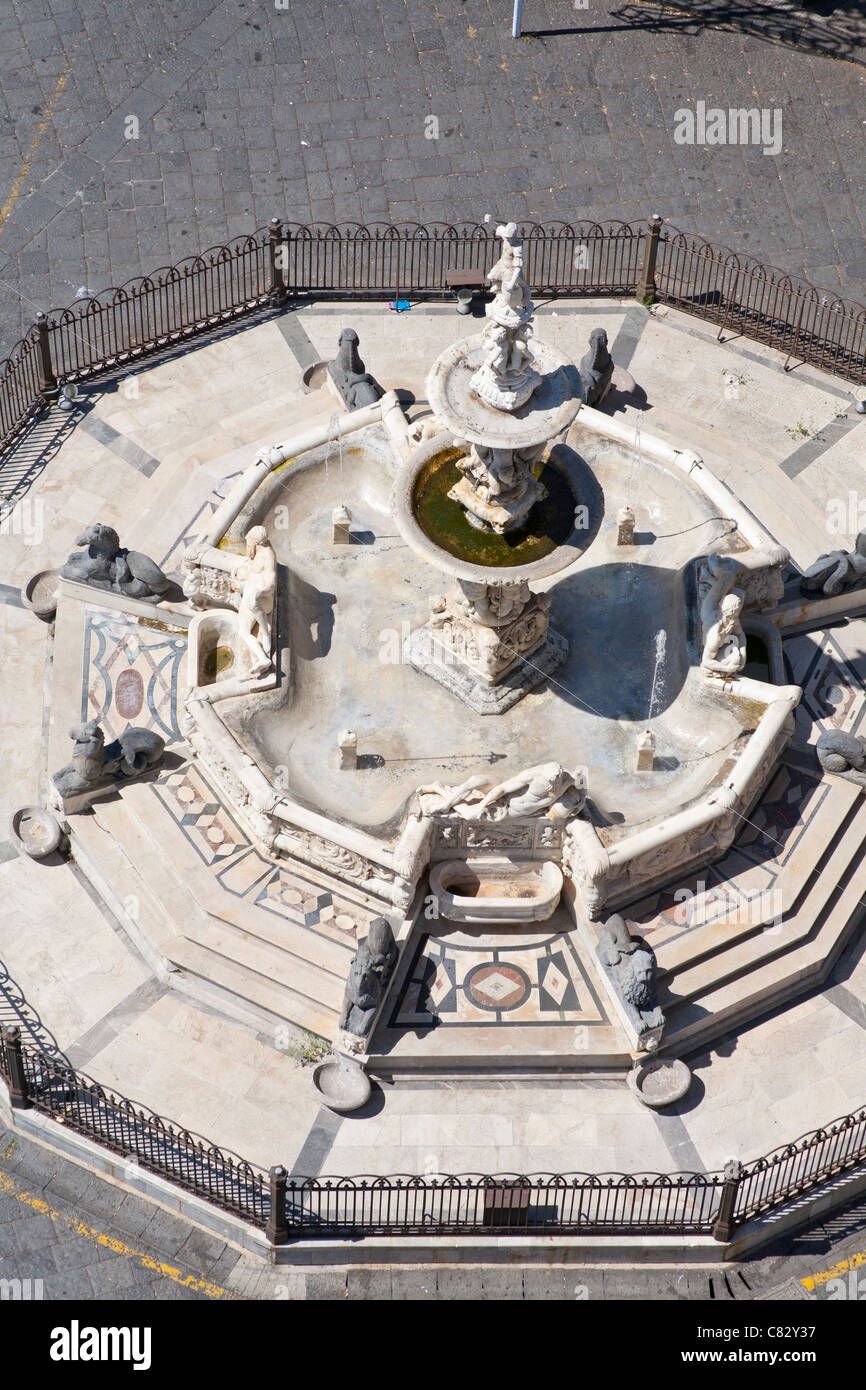 Orion Fountain, Piazza Del Duomo, Messina, Sicily, Italy Stock Photo