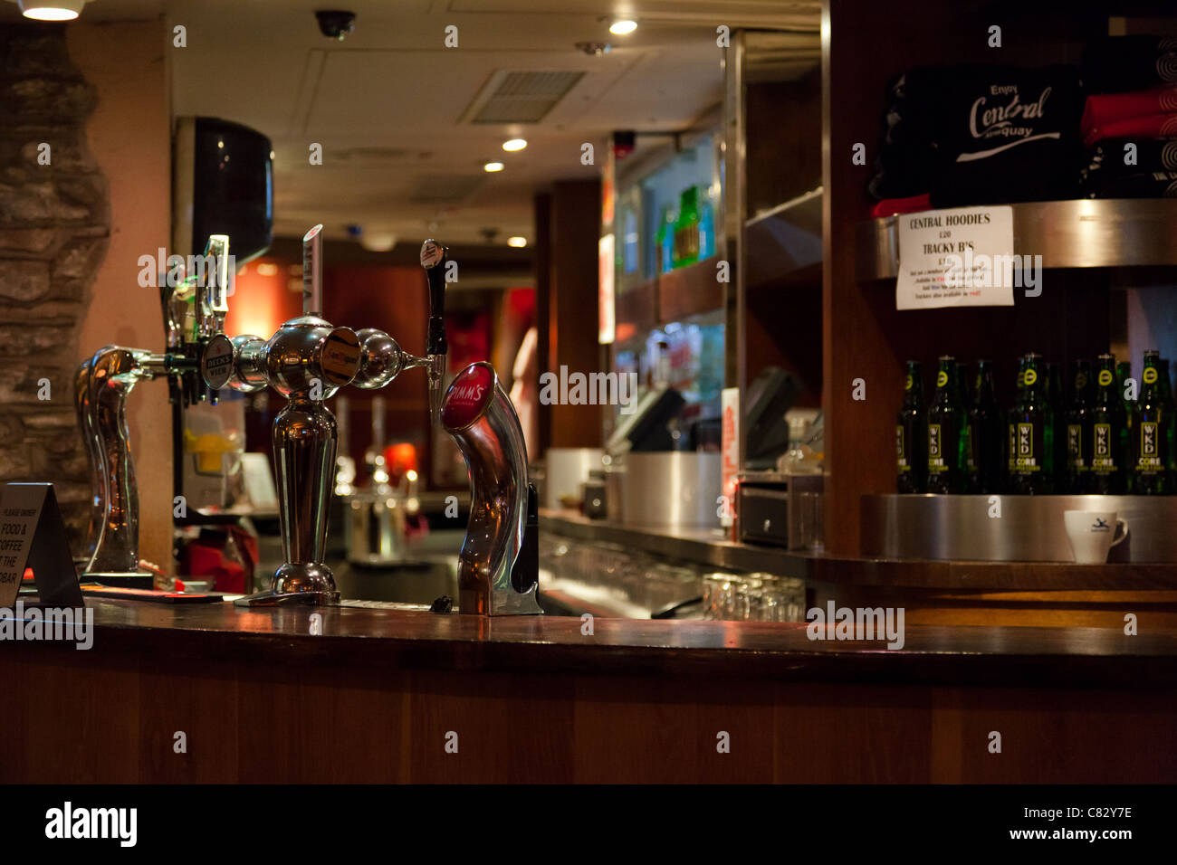 Internal photograph of an empty bar Stock Photo