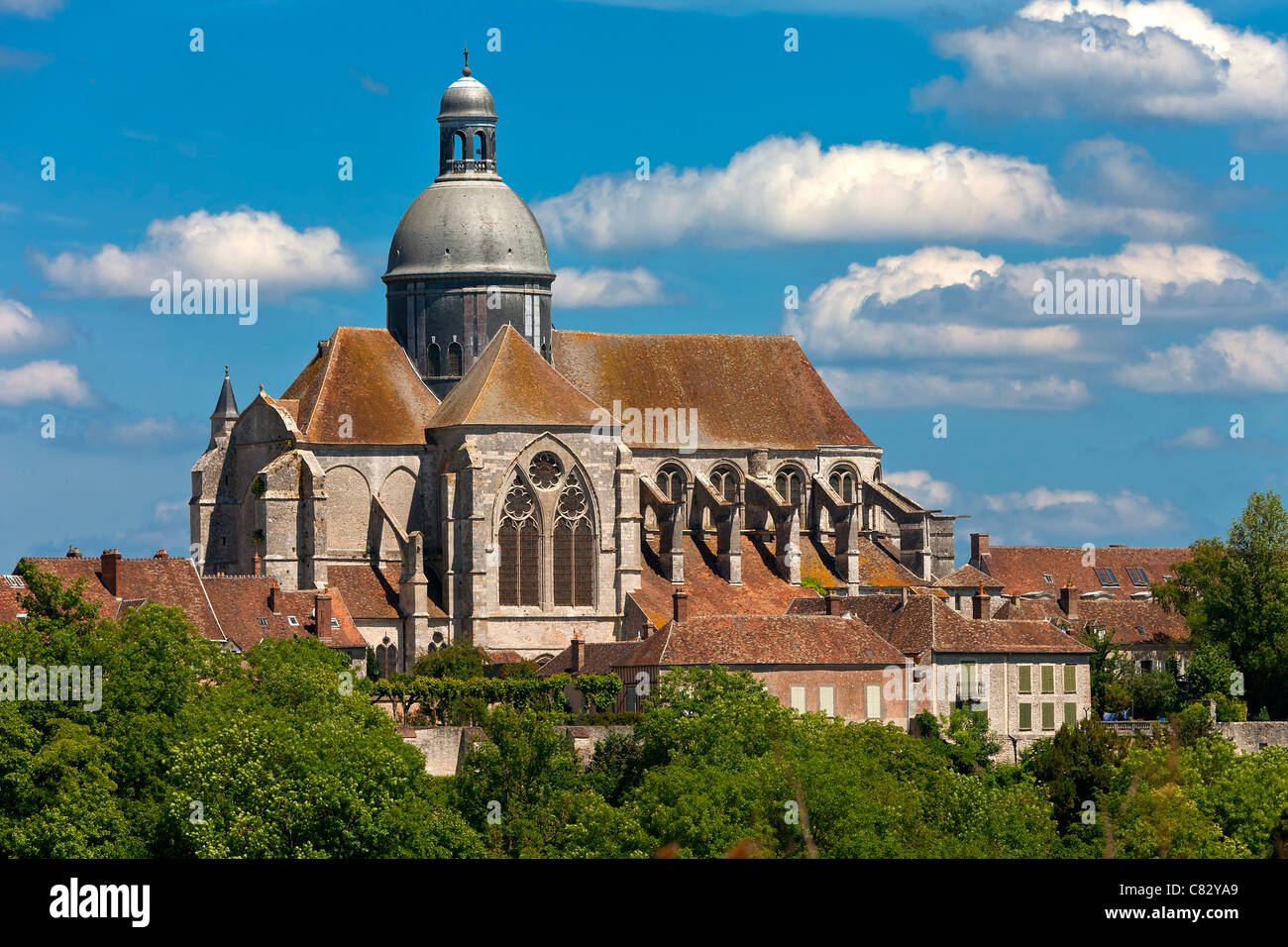 France, Provins, Saint Quiriace Collegiate church Stock Photo