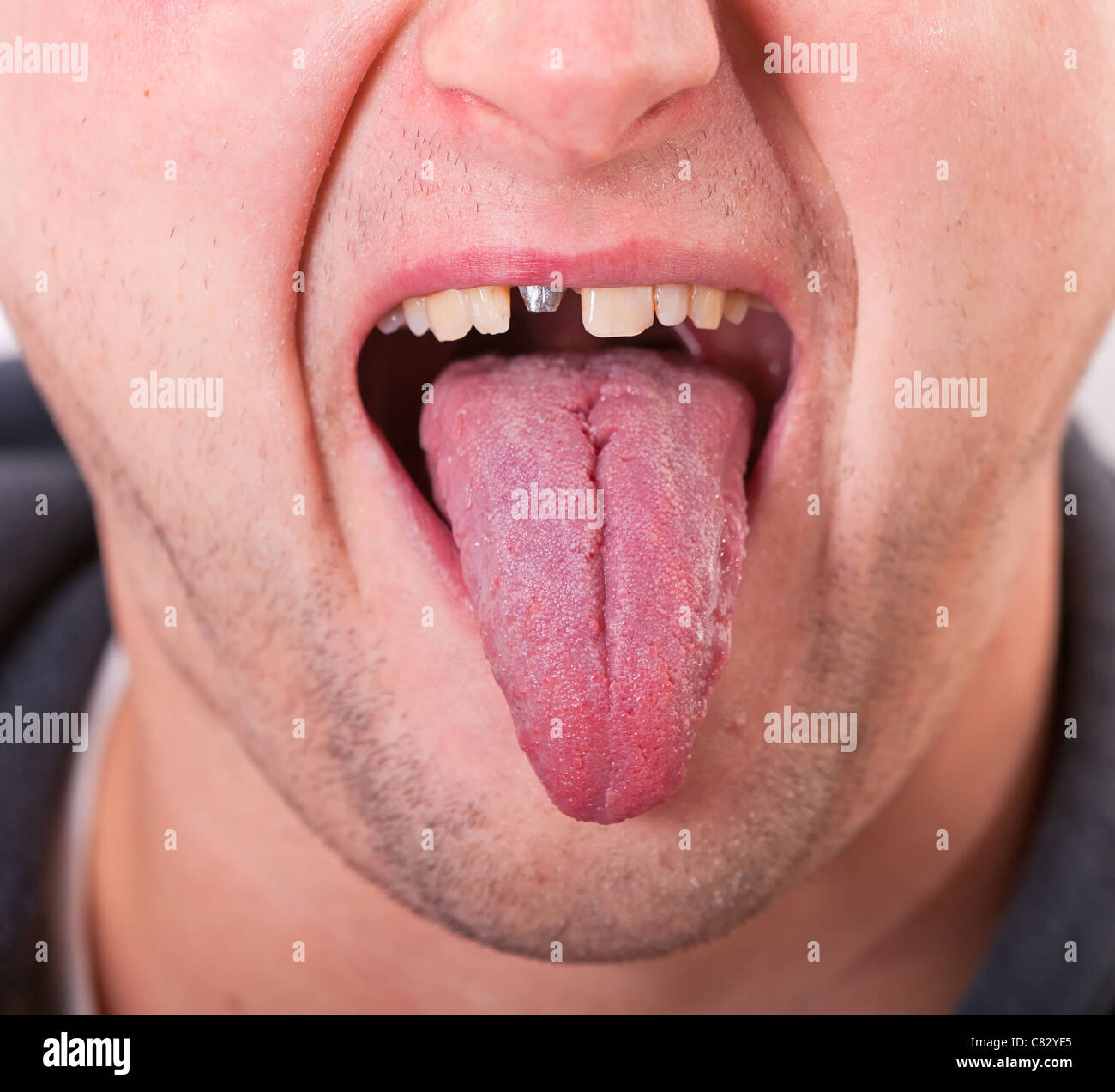 Man With Mouth Open Tongue Stock Photos & Man With Mouth Open Tongue
