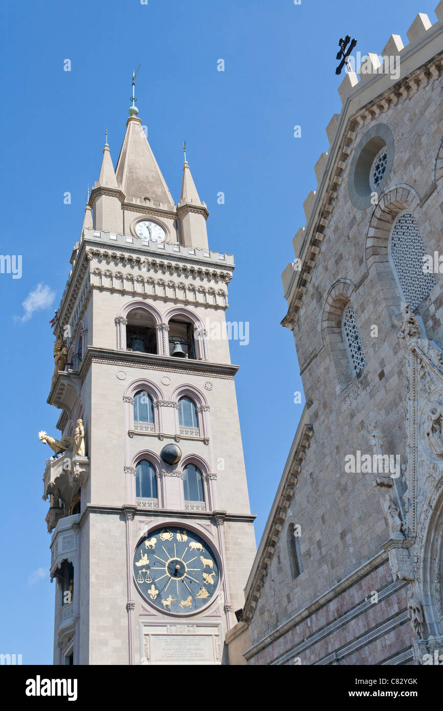 Messina Cathedral, Piazza Del Duomo, Messina, Sicily, Italy Stock Photo