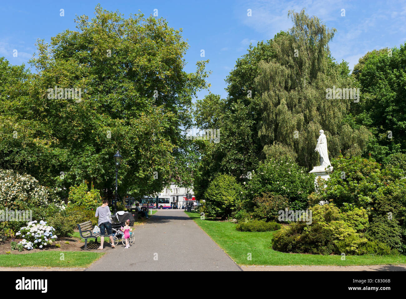 Palmerston Park in the city centre, Southampton, Hampshire, England, UK Stock Photo