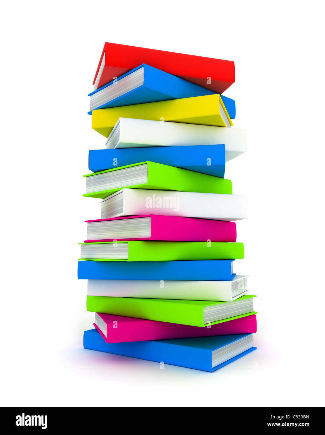 Column books in different colour (done in 3d Stock Photo Alamy