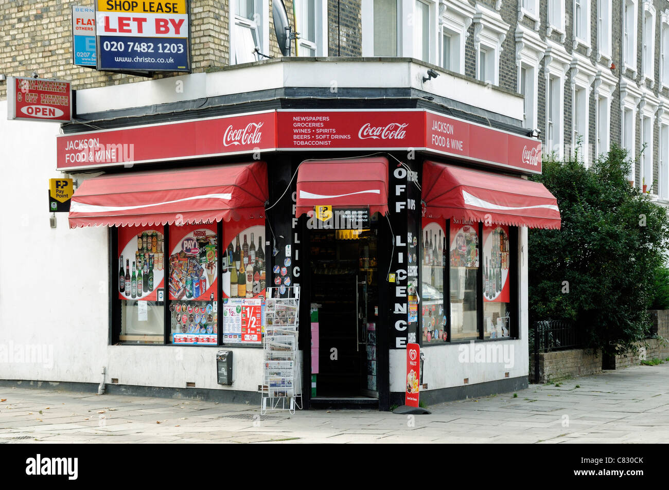 Corner Shop, Jackson Food and Wine, Holloway London Borough of Islington England UK Stock Photo