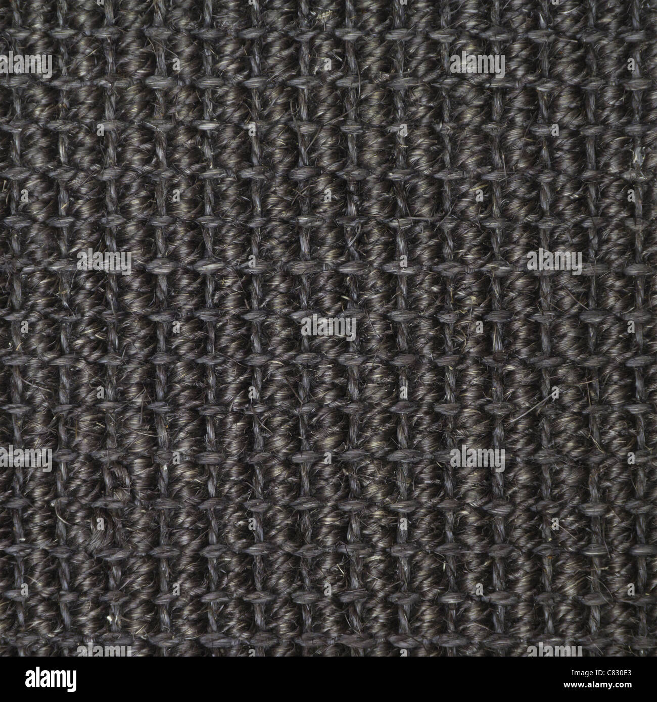 Black Straw Carpet Texture Stock Photo