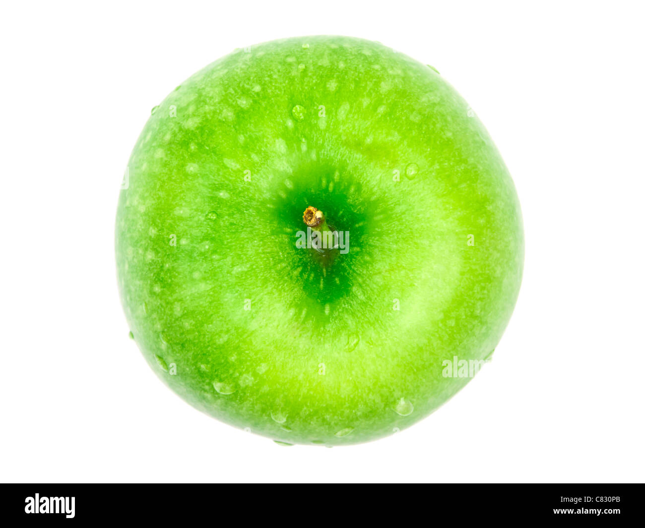 Green Apple Top Stock Photo