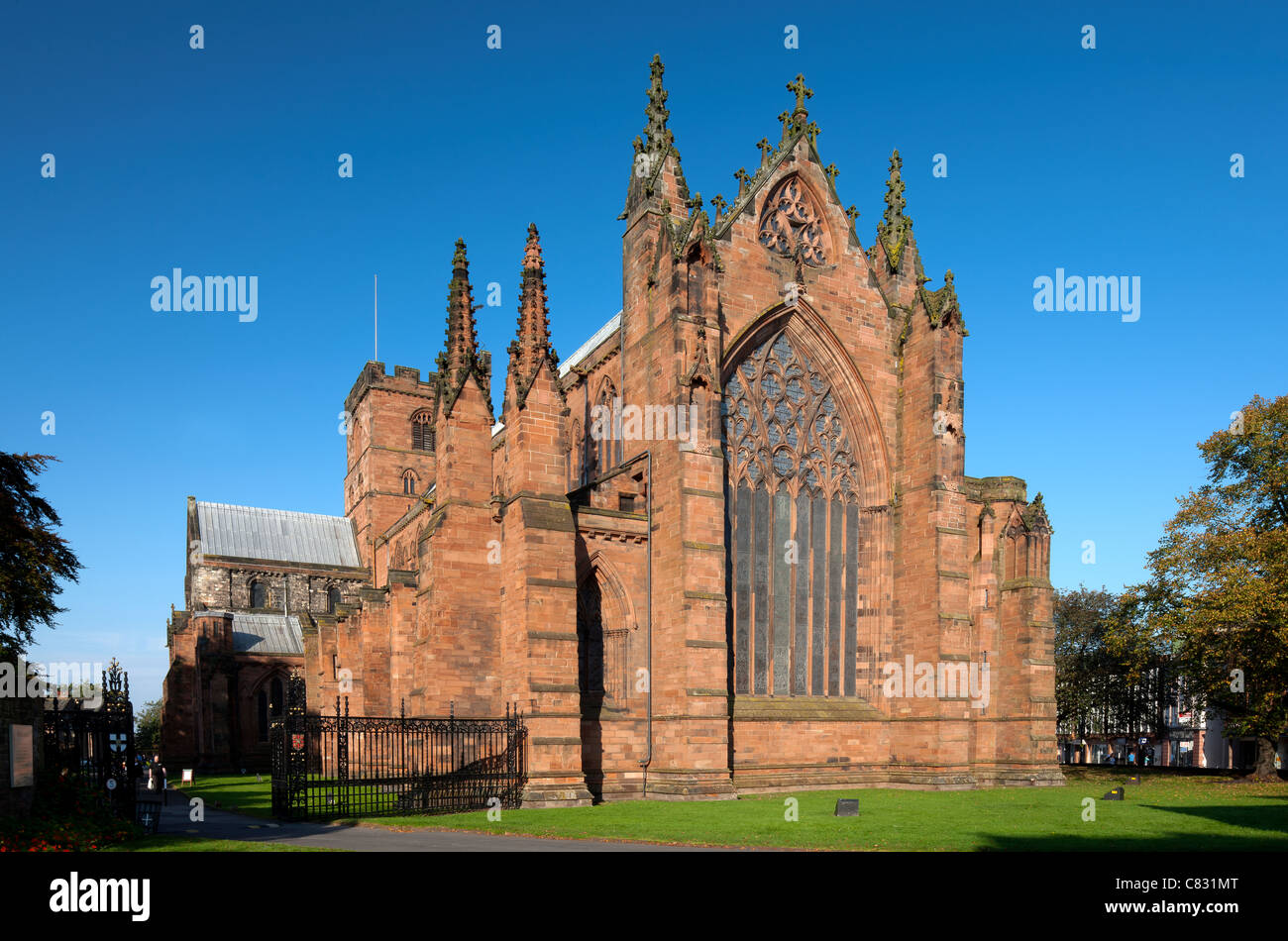 Carlisle Cathedral bathed in sunshine, Carlisle, Cumbria Stock Photo