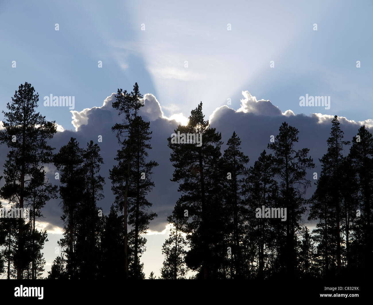 Unusual Yellowstone Sky Stock Photo Alamy