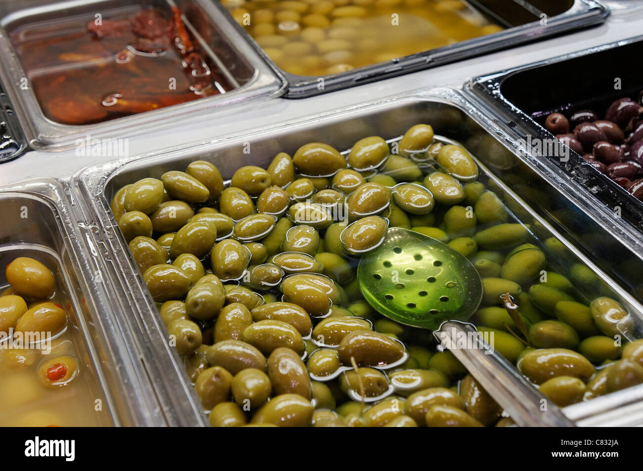 Variety of Marinated Olives Stock Photo